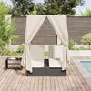 vidaXL Transat double avec toit Noir 205 x 129 x 200 cm Rattan PE