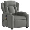 vidaXL Fauteuil de massage inclinable gris foncé tissu