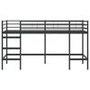 vidaXL Lit mezzanine pour enfants Noir 79,5 x 200 cm Acier