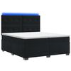 vidaXL Lit boxspring avec matelas Noir 200 x 200 cm Velours