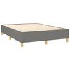 vidaXL Sommier &agrave; lattes de lit avec matelas Gris fonc&eacute; 140x190cm Tissu