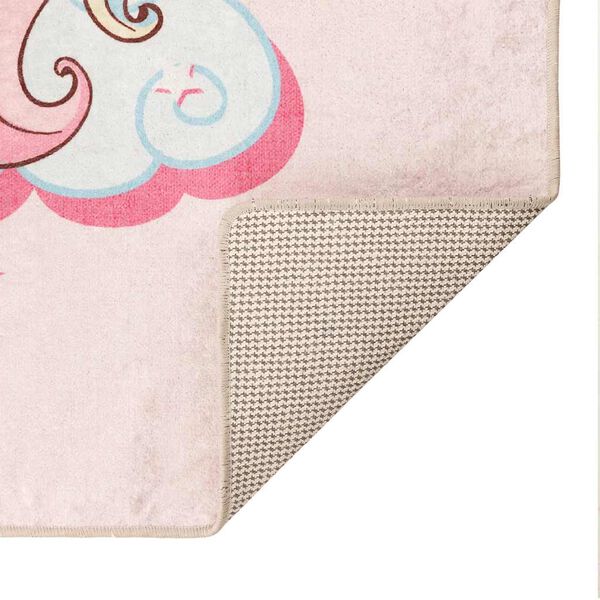 vidaXL Tapis enfants rose 160x230 cm licorne antid&eacute;rapant lavable
