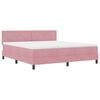 vidaXL Lit &agrave; ressort LED avec matelas Rose 180 x 200 cm Velours