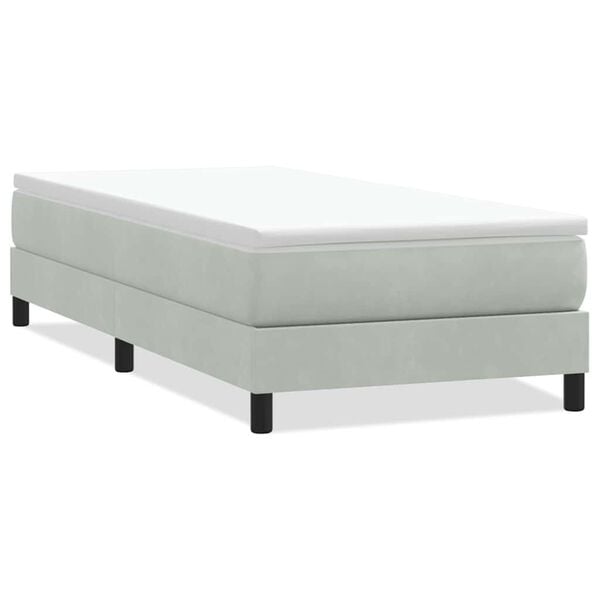 vidaXL Sommier à lattes de lit sans matelas gris clair 100x220cm