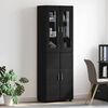 vidaXL Haut Armoire FLORIN Noir 60 x 35 x 182 cm Bois d'ing&eacute;nierie