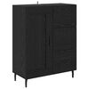 vidaXL Haut Armoire avec tiroir 2 pcs Ch&ecirc;ne noir Bois d'ing&eacute;nierie