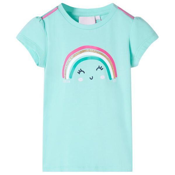 T-shirt pour enfants menthe clair 140