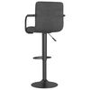 vidaXL Tabourets de bar lot de 2 gris foncé tissu