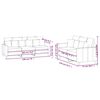 vidaXL Ensemble de canapés 2 pcs avec coussins Marron Velours