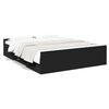 vidaXL Cadre de lit avec tiroirs sans matelas noir 150x200 cm