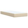 vidaXL Sommier à lattes de lit avec matelas Crème 80x200 cm Tissu