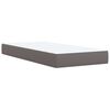 vidaXL Sommier à lattes de lit avec matelas Gris 80x200 cm Similicuir