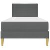 vidaXL Cadre de lit avec matelas Gris fonc&eacute; 90 x 190 cm tissu