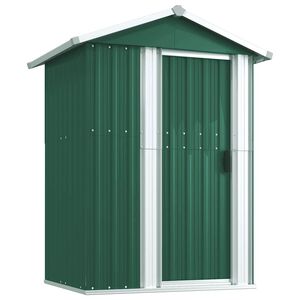 vidaXL Abri de jardin Vert 126x97,5x177 cm Acier galvanis&eacute;