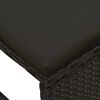 vidaXL Ensemble de canap&eacute; de jardin avec coussin 6 pcs Noir polyrotin