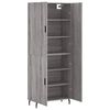 vidaXL Buffet haut Sonoma gris 69,5x34x180 cm Bois d'ing&eacute;nierie