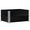 vidaXL Colliers de palette 2 pcs noir 80x60 cm bois de pin solide
