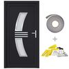 vidaXL Porte d'entr&eacute;e anthracite 108x208 cm PVC