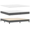 vidaXL Lit &agrave; ressorts avec matelas Gris fonc&eacute; 200 x 200 cm tissu