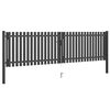 vidaXL Portail de jardin en acier 400x75 cm anthracite