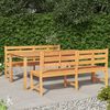 vidaXL Ensemble &agrave; manger de jardin 3 pcs Bois de teck massif