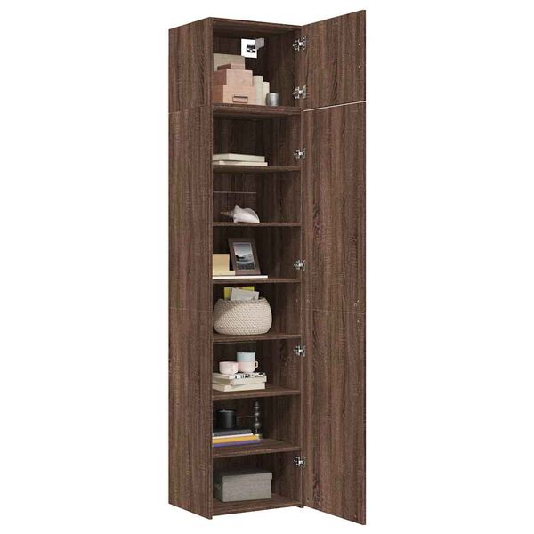 vidaXL Armoire de rangement mince ch&ecirc;ne marron 50x42,5x225 cm