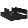 vidaXL Cadre de lit avec rangement avec porte Ch&ecirc;ne noir 140 x 190 cm