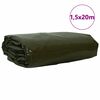vidaXL B&acirc;che 650g / m&sup2; Vert olive 1,5 x 20 m