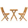 vidaXL Ensemble bistro de jardin 3 pcs Marron Bois d'Acacia Massif