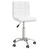 vidaXL Chaise pivotante de salle &agrave; manger Blanc Similicuir