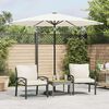 vidaXL Parasol de jardin avec m&acirc;t en acier blanc 268x268x226 cm