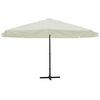 vidaXL Parasol Blanc Aluminium 500 cm