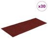 vidaXL Tapis d'escalier autocollants 30 pi&egrave;ces 60 x 25 cm Rouge bordeaux Rectangulaire