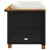 vidaXL Canapés d'angle de jardin et coussins 2 pcs noir résine tressée