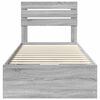 vidaXL Cadre de lit Gris Sonoma 90 x 200 cm Bois Ing&eacute;nierie