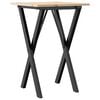 vidaXL Table &agrave; manger cadre en X 50x50x75 cm bois de pin massif acier