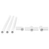 vidaXL Tube PVC 12 pcs Blanc 12,2 x 1,8 x 500 mm Mterialpp et PE