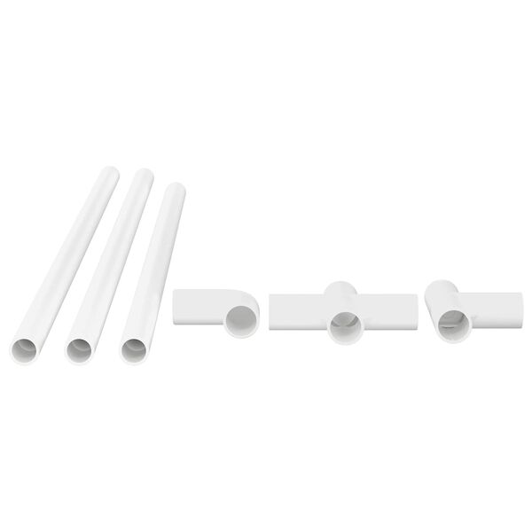 vidaXL Tube PVC 12 pcs Blanc 12,2 x 1,8 x 500 mm Mterialpp et PE