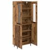 vidaXL Haut Armoire 2 pcs Bois Ancien Bois d'ing&eacute;nierie
