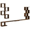 vidaXL &Eacute;tag&egrave;re murale pour t&eacute;l&eacute;viseur Ch&ecirc;ne fum&eacute; 180 x 15 x 94 cm