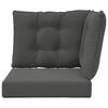 vidaXL Coussin de canap&eacute; d'ext&eacute;rieur 3 pcs Anthracite Polyester