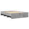 vidaXL Cadre de lit sans matelas gris b&eacute;ton 120x190 cm bois ing&eacute;nierie
