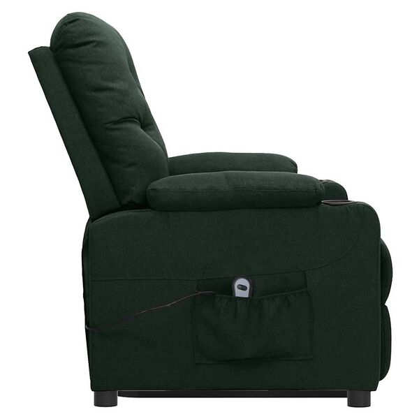 vidaXL Fauteuil Vert fonc&eacute; Tissu