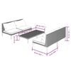 vidaXL Salon de jardin 5 pcs avec coussins Résine tressée Gris foncé