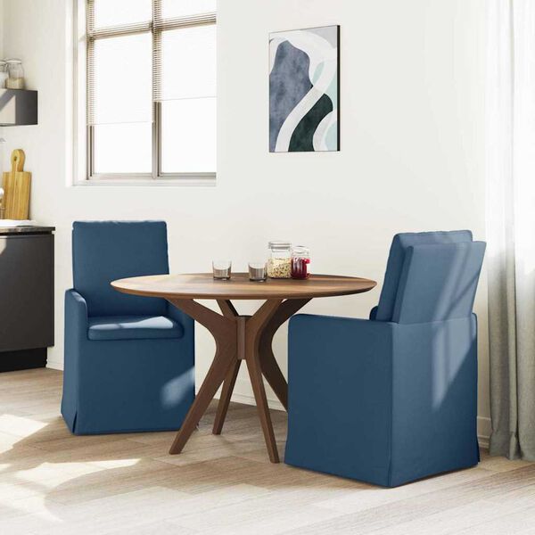 vidaXL Chaises de salle &agrave; manger 2 pcs Bleu 57 x 67 x 98 cm tissu
