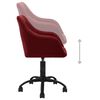 vidaXL Chaise pivotante de salle &agrave; manger Rouge bordeaux Tissu