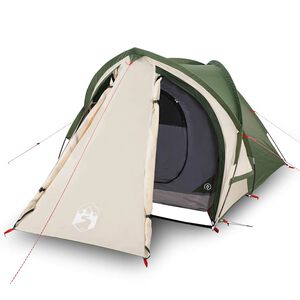 vidaXL Tente de camping &agrave; d&ocirc;me 2 personne vert imperm&eacute;able