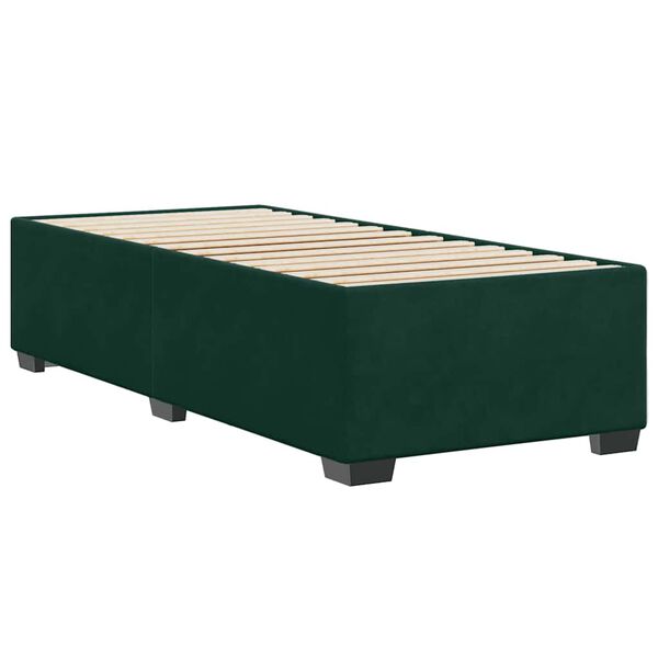 vidaXL Cadre de lit sans matelas vert fonc&eacute; 90x200 cm velours