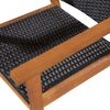 vidaXL Chaises d'ext&eacute;rieur lot de 2 R&eacute;sine tress&eacute;e Noir et marron