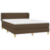 vidaXL Sommier &agrave; lattes de lit avec matelas Marron fonc&eacute; 140x190 cm